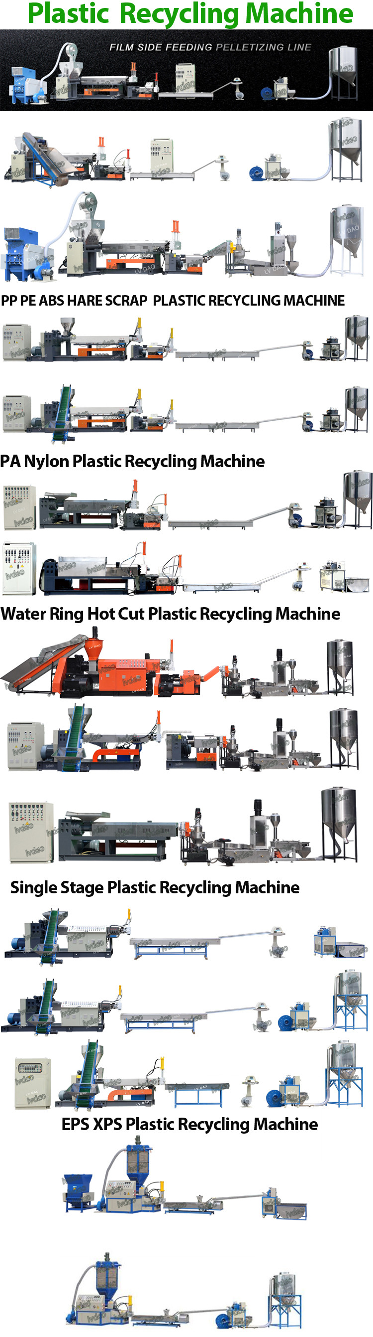 PVC Wire And Cable Plastic Recycling Machine 500kg/H With High Performance