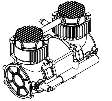 5L Oxygen Concentrator Air Compressor Ball Bearing 300W 70L/M 140 Kpa