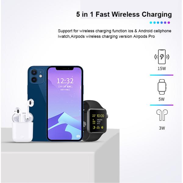 5-in-1 Multi-functional Wireless Charging Station With Night Light