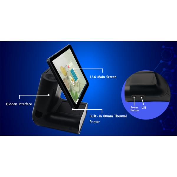 15.6 inch Full HD Display POS System Payment Terminal with Optional Thermal Printer