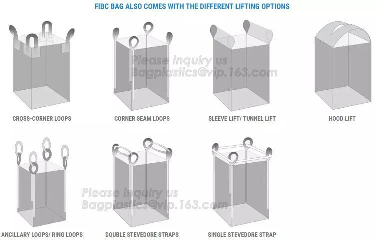 customizable PP u-panel baffle big bag /coated white woven PP jumbo bag/ventilated 4 panel baffle bag/all colors availab