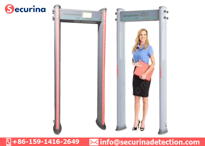 Elliptic Column Door Frame Security Check Equipment , Walk Through Metal Detector