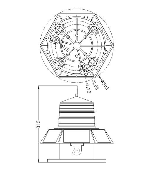 Solar IR Programmable IP67 Marine Buoy Lights IALA