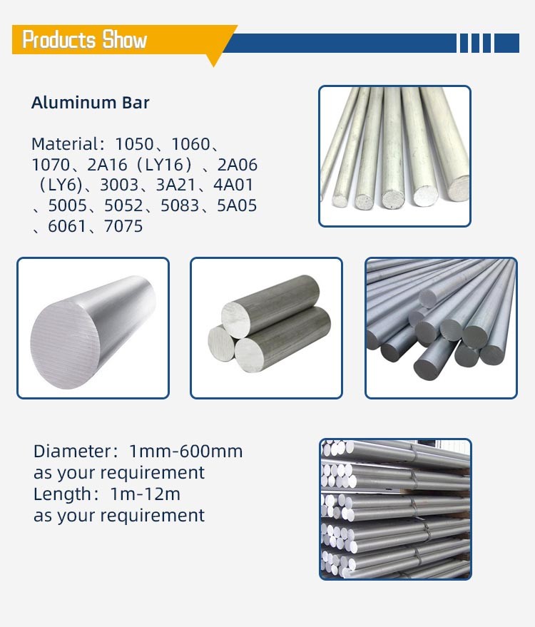H32 H24 5083 1100 5052 Anodized Aluminum Bar Round Square Rod For Welding Parts