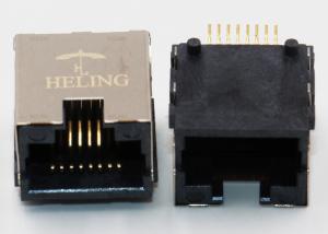 China 1 Port Modular Connector RJ45 Female Network Jack 8 PINs SMT R / A REACH UL wholesale