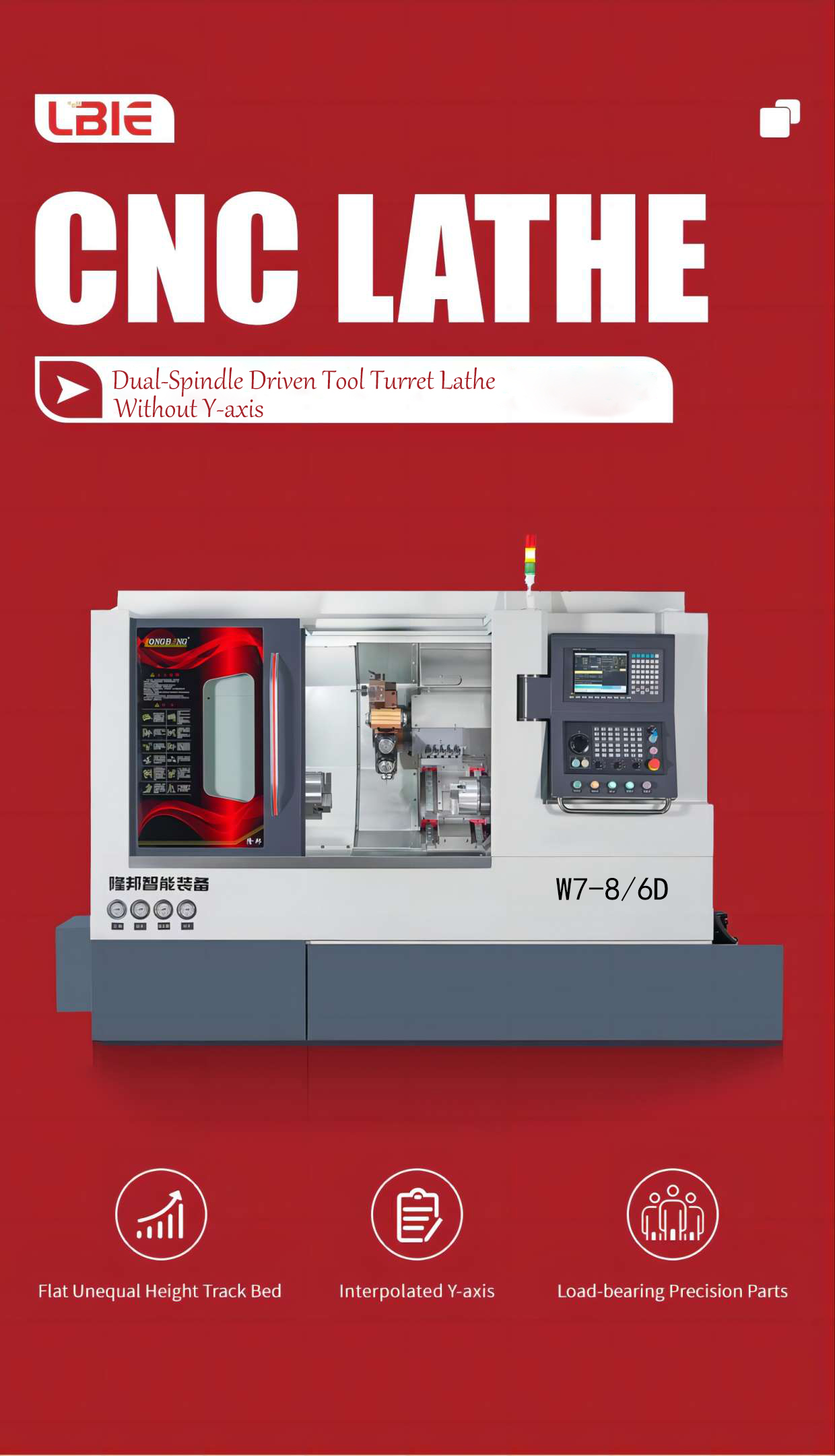 Horizontal 3 Axis Mini Cnc Lathe Machine Cnc Turret Lathe With Grease Lubrication