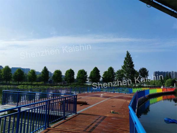 Quality Kaishin Marine Floating Docks Floating Bridge Pontoon Stable HDPE Boat for sale