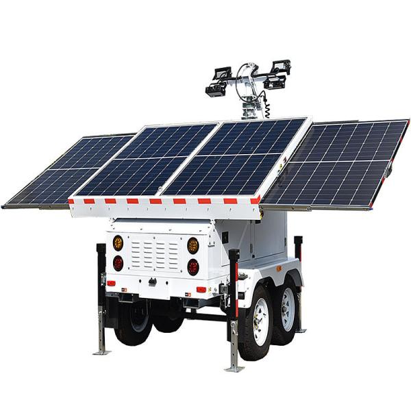 Towable Light Tower Generator Light Tower Height 5 Sections 7M Mobile Solar Light Tower Rental