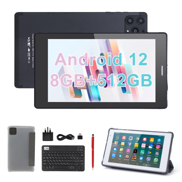 Quality C idea 7 Inch Android Smart Tablets 8+512GB Quad Core WiFi Tablet HD Touch Screen CM513(Black) for sale