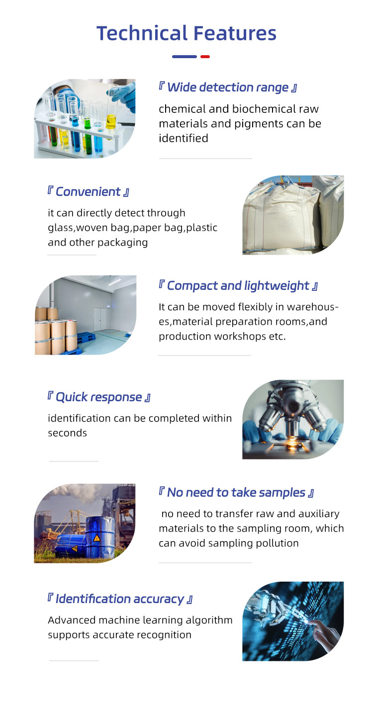1064nm Anti-florrescence Handheld Raman Spectrometer Portable For Pharmaceutical Manufacturing