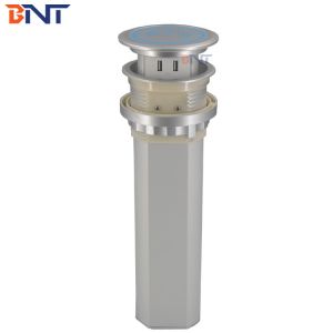 multiple motorized tabletop power cable plugs extension socket