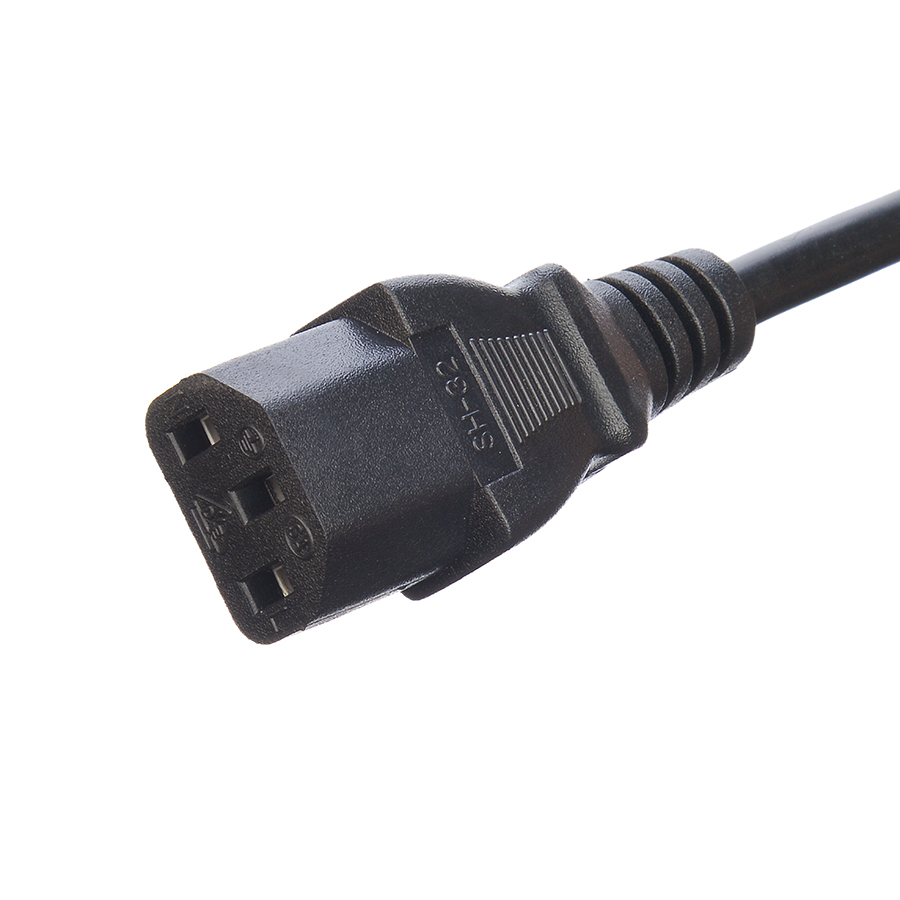 VDE Certificated Shucko CEE7/7 Plug with IEC C13 Connector Computer Power Cords Extension Cords Length 1.5M or Customized