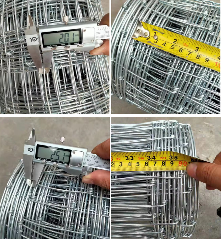 Galvanized Hinged Joint Cattle Fence Netting 2.0MM High Tensile Wire Cattle Fence