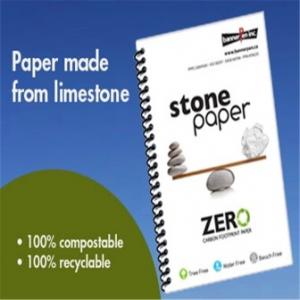 CaCO3 HDPE Stone Paper Eco Friendly RBD300 Rich Mineral Paper