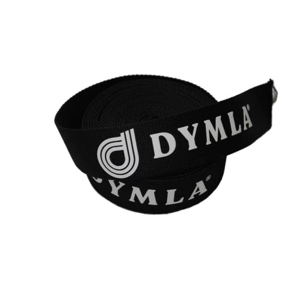 Printed Polyester Webbing 4cm Black Color Custom Logo High Strength Belt