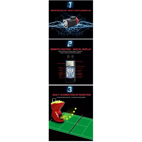 160 Balls OEM Welcome Automatic Tennis Ball Thrower Remote Control