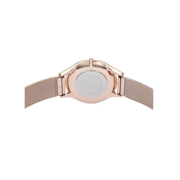 Good quality rose gold case elegant shell dial women watch with mesh band