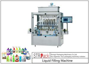 China 12 Nozzles Automatic Cleaning Agent Liquid Filling Machine For 30ml-5L Time Based Automatic Filling Machine wholesale