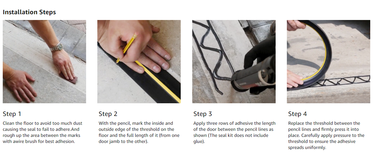 Different Shape Replacement Top and Side Garage Doors Rubber Seal Strip with 20-220mm Width