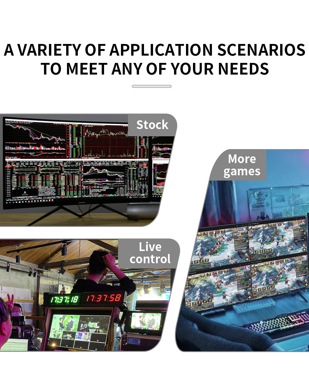 4K60 HDMI Multiview Monitor 1 Out 4 In HDMI Screen Splitter Multiviewer