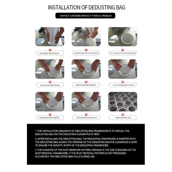 Acrylics Pan Dust Collection Filter Bag Polypropylene Needle Felt