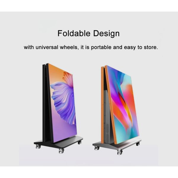 Digital Poster LED Screen Vertical Mobile Stand Waterproof Advertising LED Screens