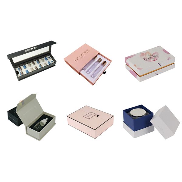 Skin Care Double Door Paper Cardboard Packaging Gift Box with Magnetic Closure Red