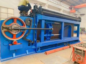 Automatic PLC Heavy Duty Wire Netting 22kw Gabion Mesh Making Machine 195m/h