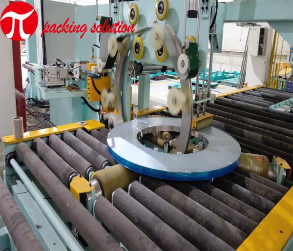Quality Steel Coil Horizontal Wrapping Machine GG1000 Conveyor 70r/Min Overlap Scope 10%-90% for sale