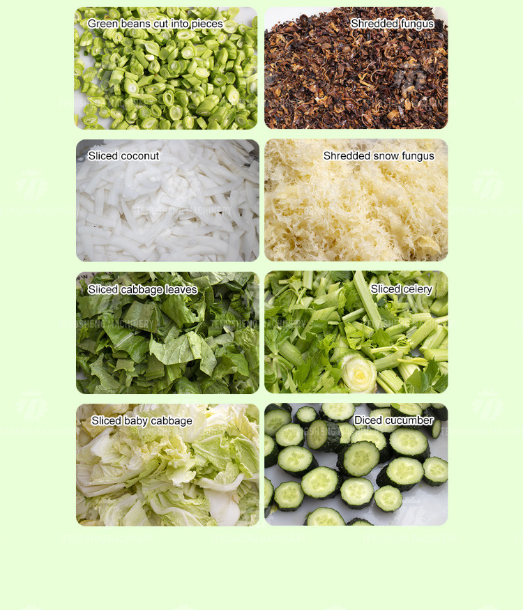 1.25KW 800Kg / Hour Vegetable Cutting Machine Potato Slicer Cubes