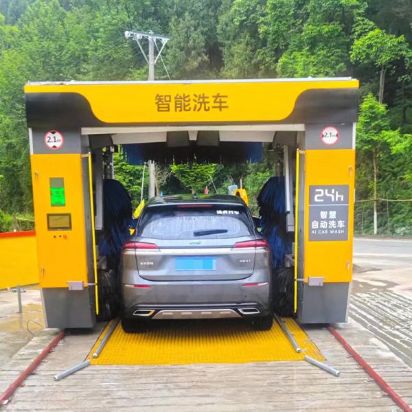 Risense Full Automatic Rollover Car Wash System Machine with 5 Brushes and air Dryer for Sale
