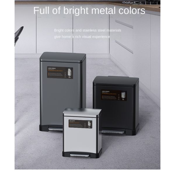 20 Liters 30 Liters 45 Liters Custom Kitchen Large Household Deodorant Commercial Stainless Steel Trash Can with Lid