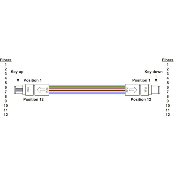 12 Fibers MPO Fiber Optic Cable Patch Cord 10 Gigabit OM3 Jump cord Cables