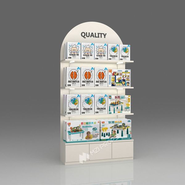 Maternity Store Design Display Rack Arc-shaped Toys High Cabinet for Baby Shop Display Furniture