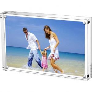 China Blue Clear Wall Mounted Acrylic Magnetic Photo Frame Transparent wholesale