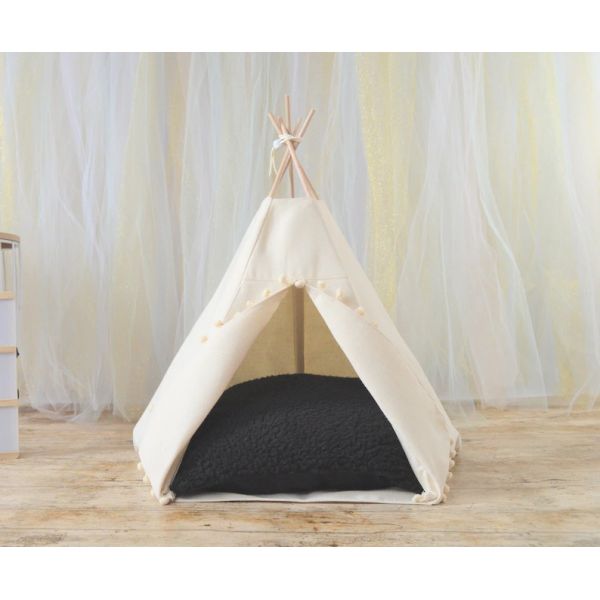 Eco Bohemian Ivory Hedgehog Bed Rabbit Bunny House With Removable Cusion