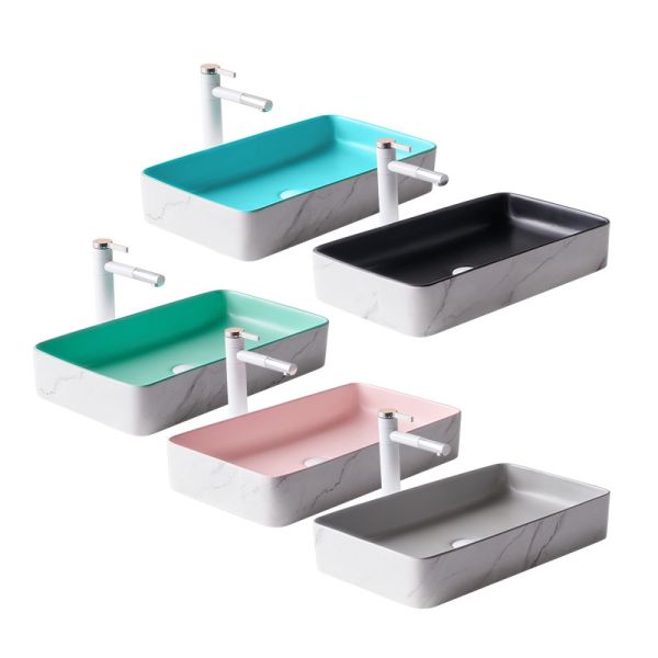 Modern Countertop Sanitary Ware Basin Ceramic Bathroom Pedestal Sink