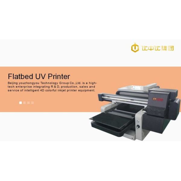 2 Heads CMYKW 5 Colors 4060 A2 + Uv Flatbed Printer For Wood