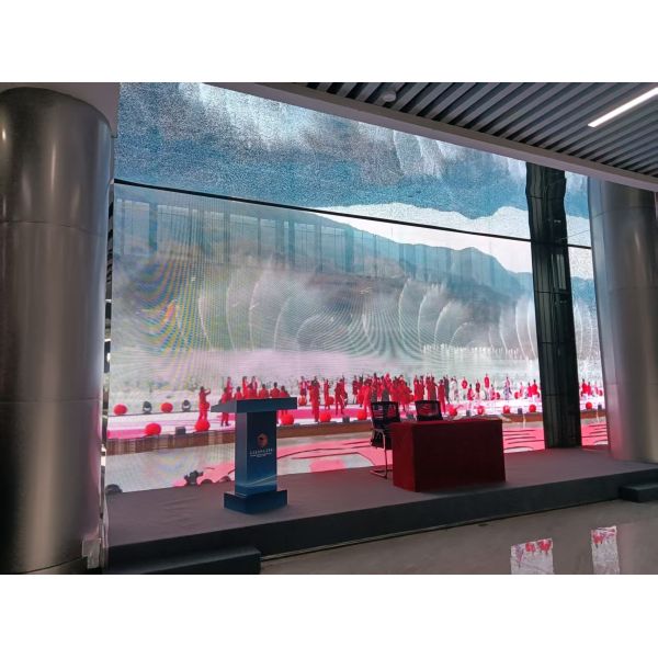 Customized High Brightness LED Grille Screen Indoor LED Transparent Grille Display Screen
