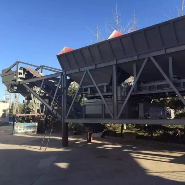 Quality 500T / H Movable Stabilized Soil Mixing Station Double Shaft Forced With Bin for sale