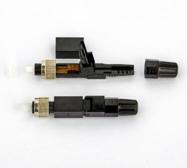 ISO FC Fiber Optic Fast Connector Black Color For CATV