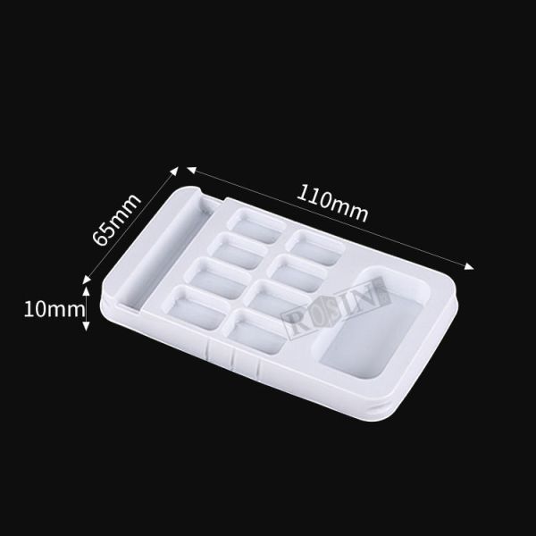 Cosmetic 5 Pairs Fake Nail Packaging Customizable With Transparent Lid