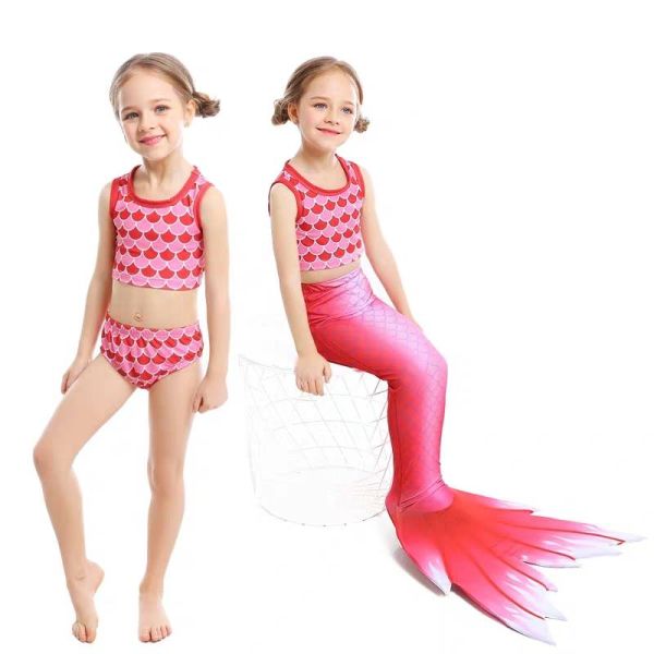 Beauty Flower Fin Swimmable Mermaid Tails For Girls , High Elasticity Fabric Mermaid Tail