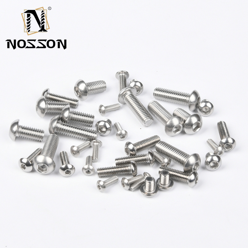 INCH Measurement System Stainless Steel Furniture Screw Nuts Hexagonal Flat Head Screws Allen Bolts M5 M6 M8 with ZINC Finish