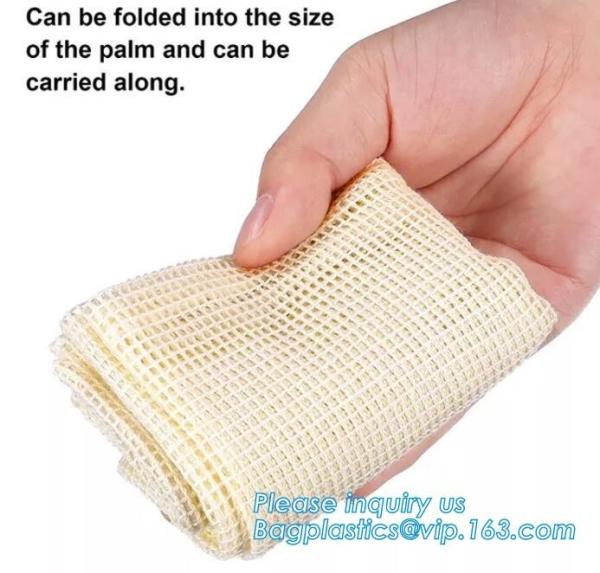 Quality Cotton Mesh Net bag Shopping Tote Bag for foods,Reusable Net Cotton Mesh Tote Fruit Bag With Long Handle,bagplastics pac for sale