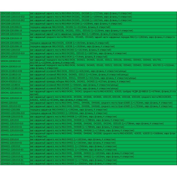 Cardan Shaft Driveshaft UAZ 2363-00-2200010-20 / For Production Of JSC "UAZ" 2360 an Electric p/k Made in China