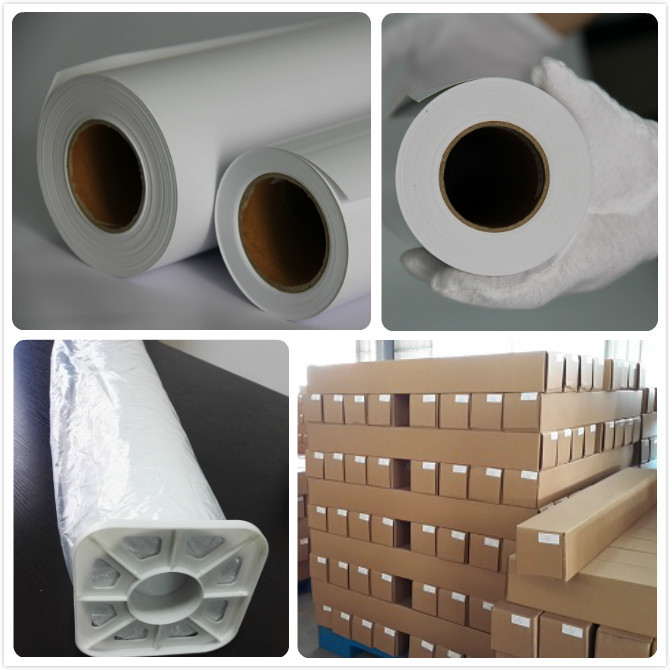 Two Side Coating Large Format Printing Paper Roll 107 Gsm Self - Adhesive
