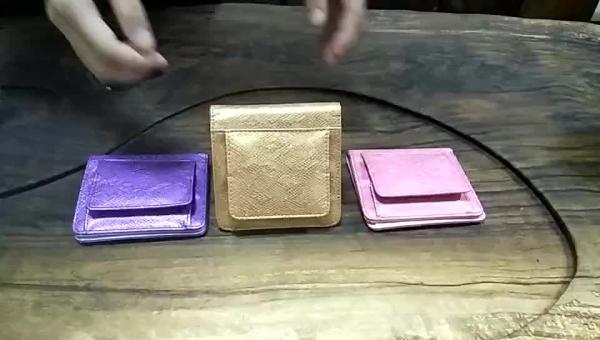 Quality 10.5x10CM Opp Pack PU Card Holder Womens Coin Pocket EN17 for sale