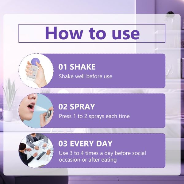 2Pcs Alcohol Free Probiotic Mouth Spray Travel Sized Breath Spray 20ml 0.68floz Custom Label