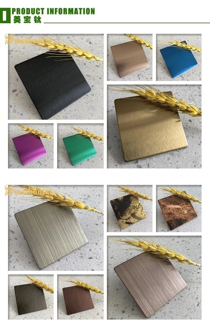 8c PVC Hairline Stainless Steel Sheet For Commercial Kitchen 10ft Length